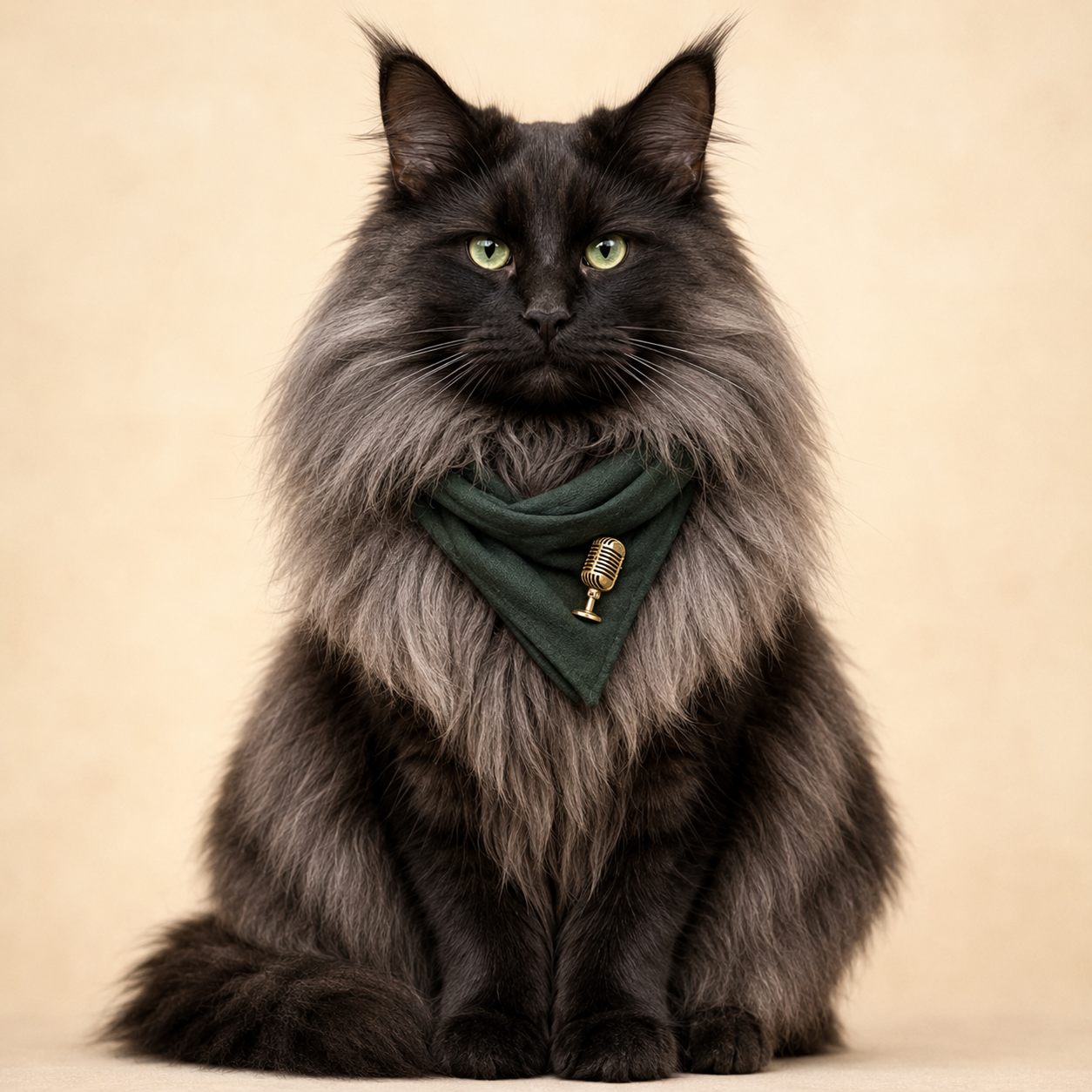 Norwegian Forest Cat showing selective loyalty — following owner at close proximity indoors